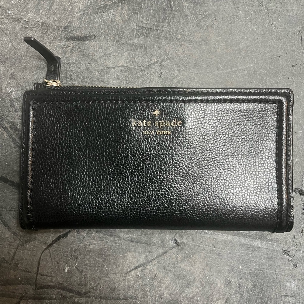 Kate Spade Black Pebbled Leather Wallet